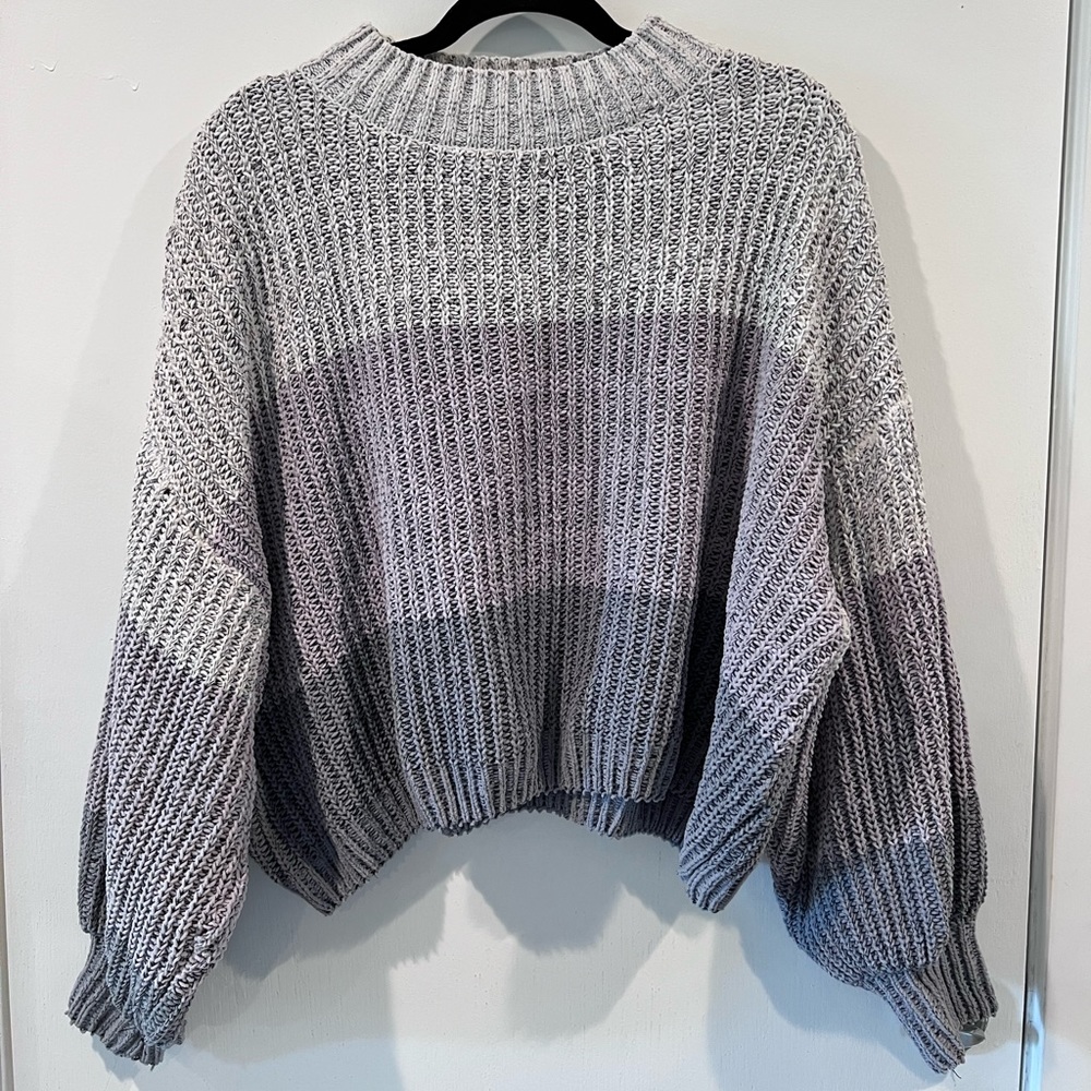 MyMichelle Color Block Crop Sweater